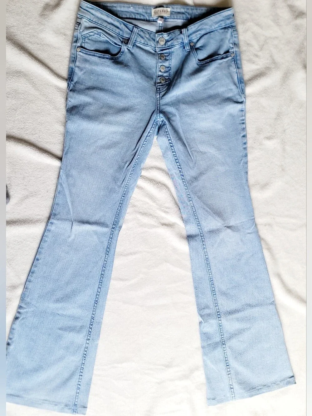 Shyanne Women Sz 30 Joni High Rise Trouser  Stretch Denim Jeans Bootcut Flaired